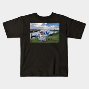 Paddys Hole Harbour, South Gare, Redcar UK Kids T-Shirt